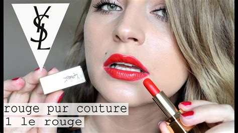 ysl rouge pur couture 01 le rouge review|ysl rouge pur couture 22.